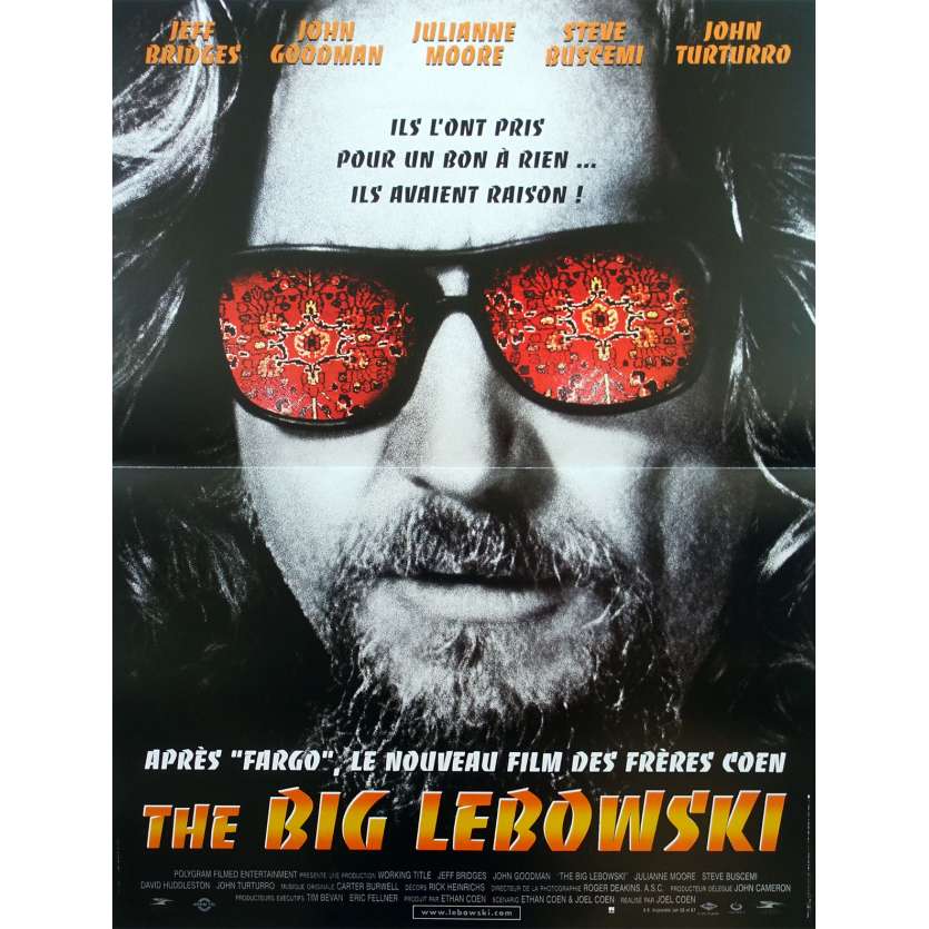 THE BIG LEBOWSKI Affiche de film - 40x60 cm. - 1998 - Jeff Bridges, Joel Coen