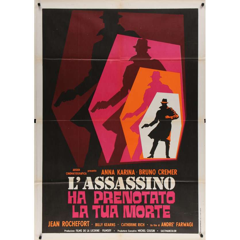 TIME TO DIE Italian Movie Poster  - 39x55 in. - 1970 - André Farwagi, Anna Karina