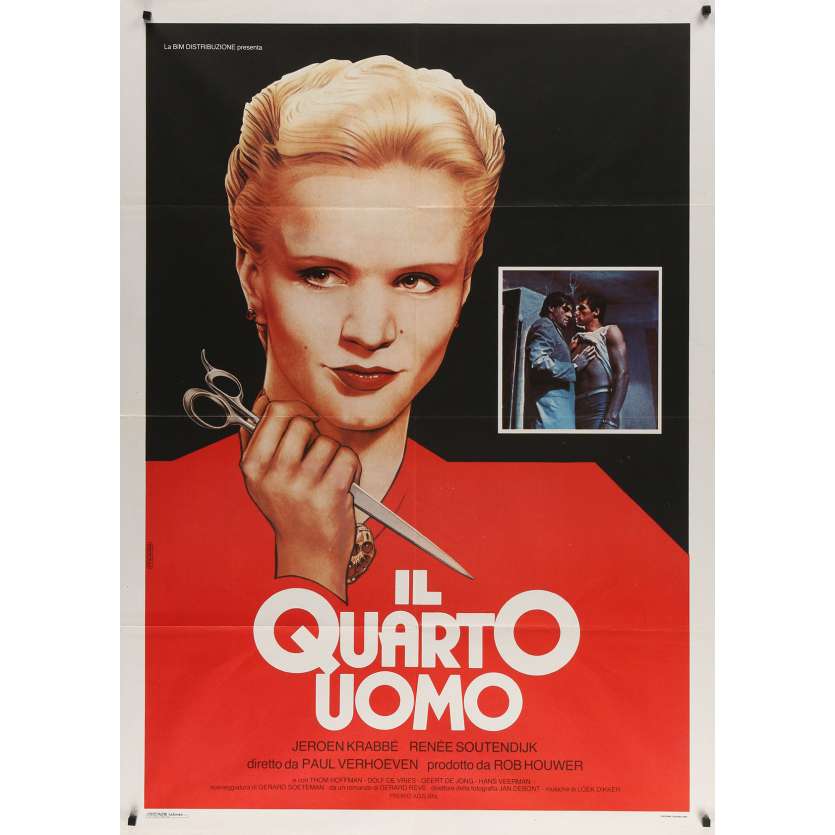 THE 4TH MAN Italian Movie Poster - 39x55 in. - 1983 - Paul Verhoeven, Jeroen Krabbé