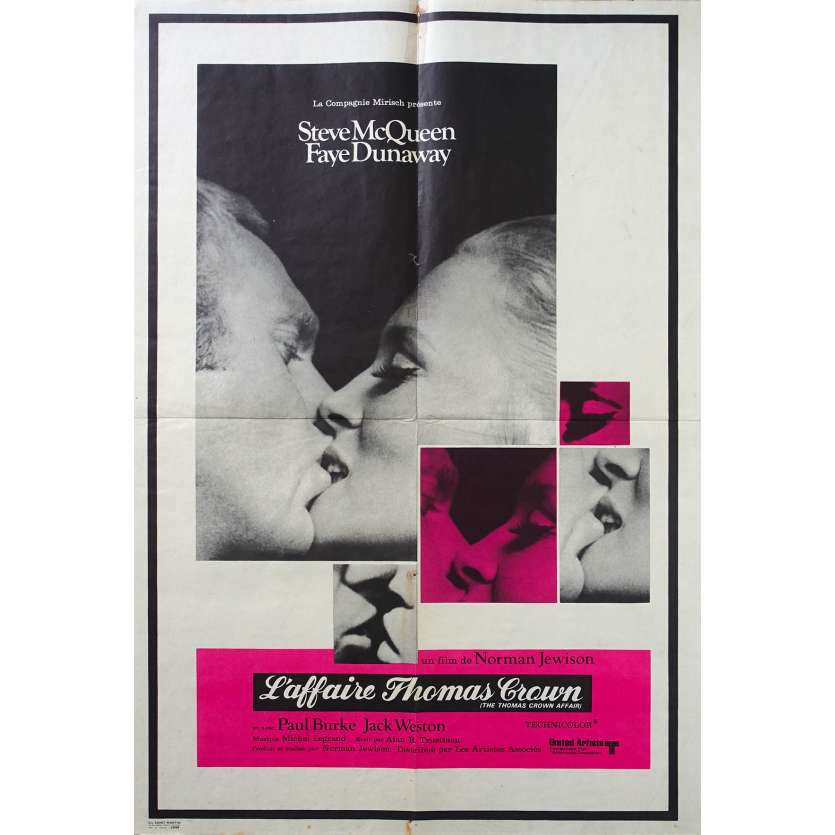 THE THOMAS CROWN AFFAIR French Movie Poster - 23x32 in. - 1968 - Norman Jewison, Steve McQueen