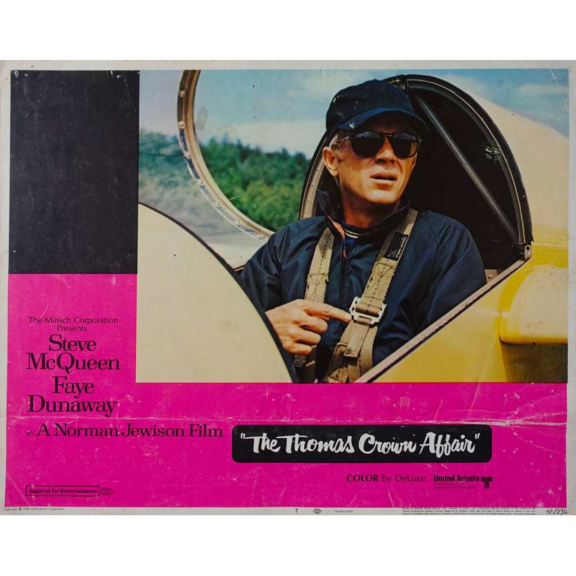 THE THOMAS CROWN AFFAIR US Lobby Card - 11x14 in. - 1968 - Norman Jewison, Steve McQueen