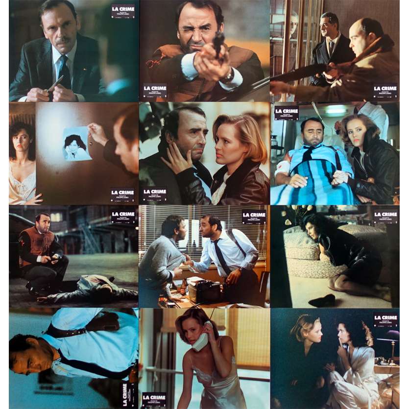 LA CRIME Photos de film x12 - 21x30 cm. - 1983 - Claude Brasseur, Philippe Labro