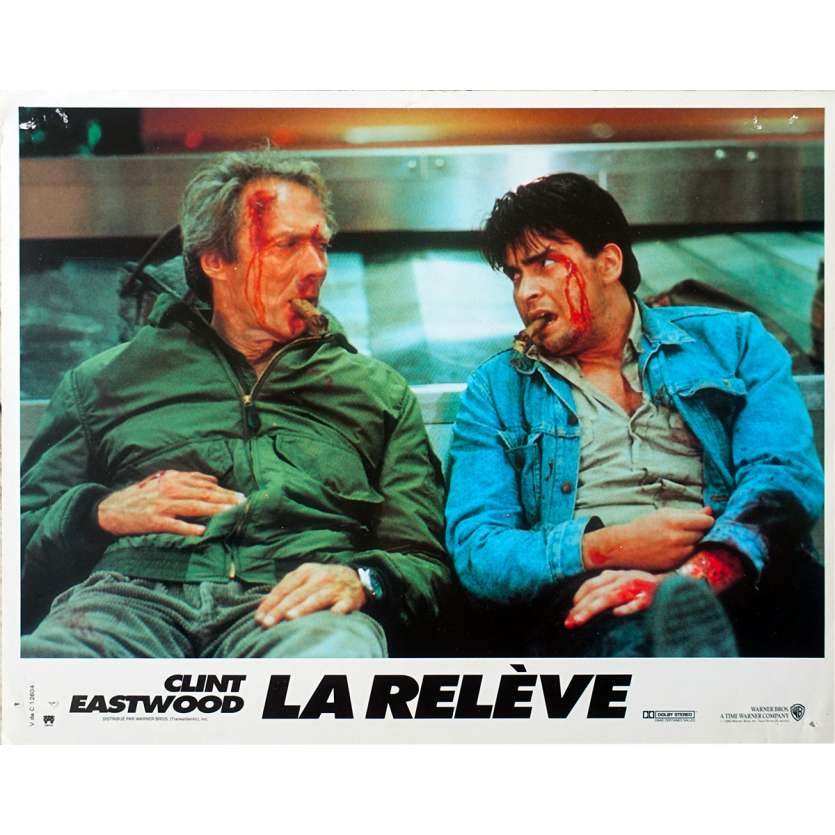 LA RELEVE Photo de film  - 21x30 cm. - 1990 - Charlie Sheen, Clint Eastwood