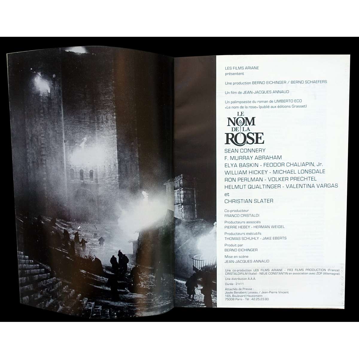 Le Nom De La Rose Film Lonsdale - Name Of The Rose Pressbook 9x12 In