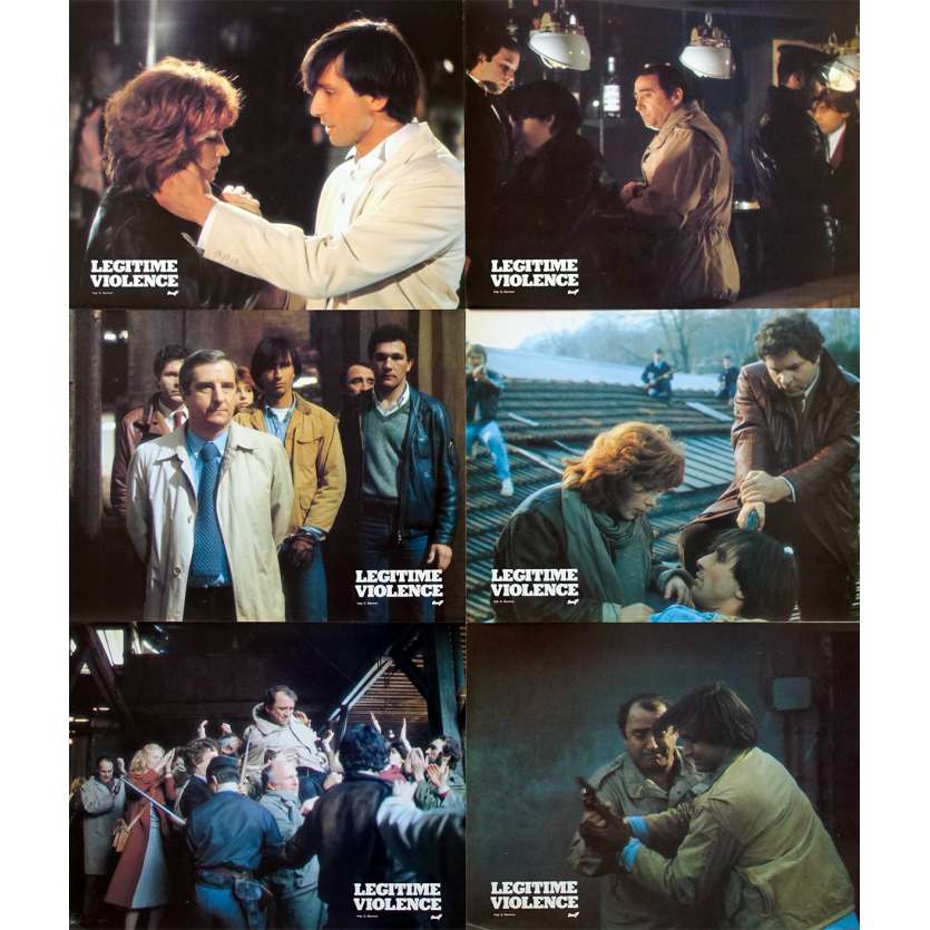 LEGITIME VIOLENCE French Lobby Cards x6 - 9x12 in. - 1982 - Serge Leroy, Claude Brasseur