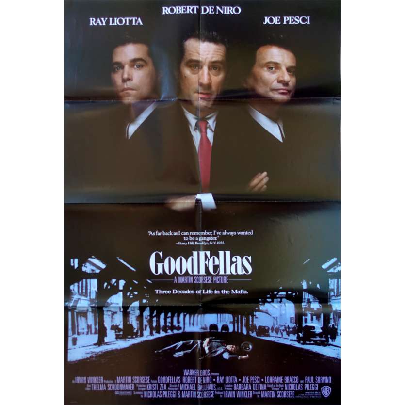 GOODFELLAS US Movie Poster SS - 27x40 in. - 1990 - Martin Scorsese, Robert de Niro