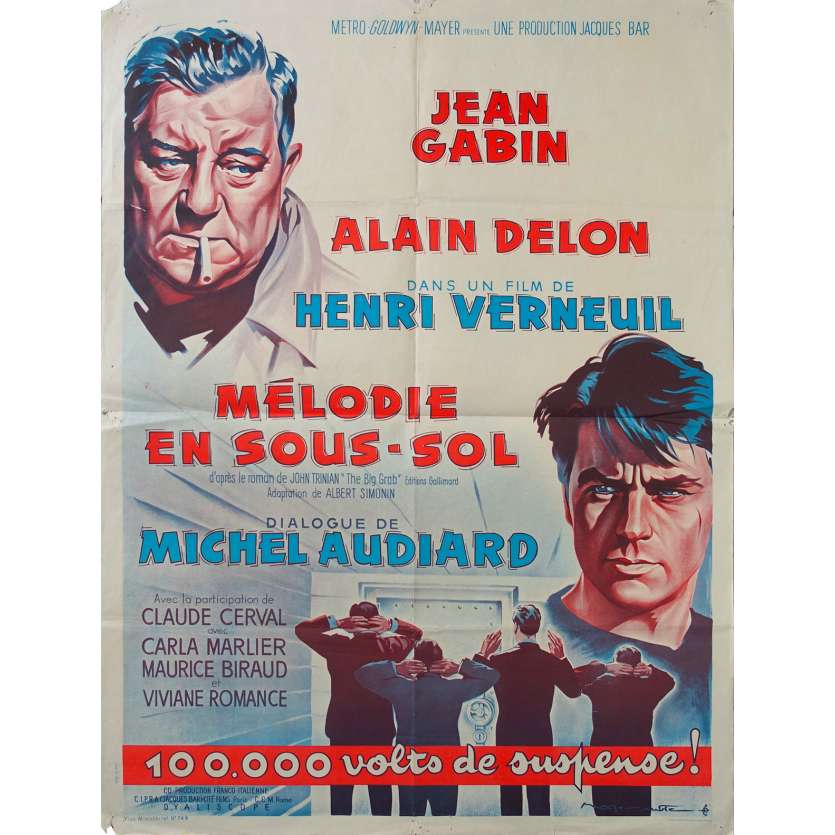 MELODIE EN SOUS SOL Affiche de film Style A - 60x80 cm. - 1963 - Alain Delo, Jean Gabin, Henri Verneuil