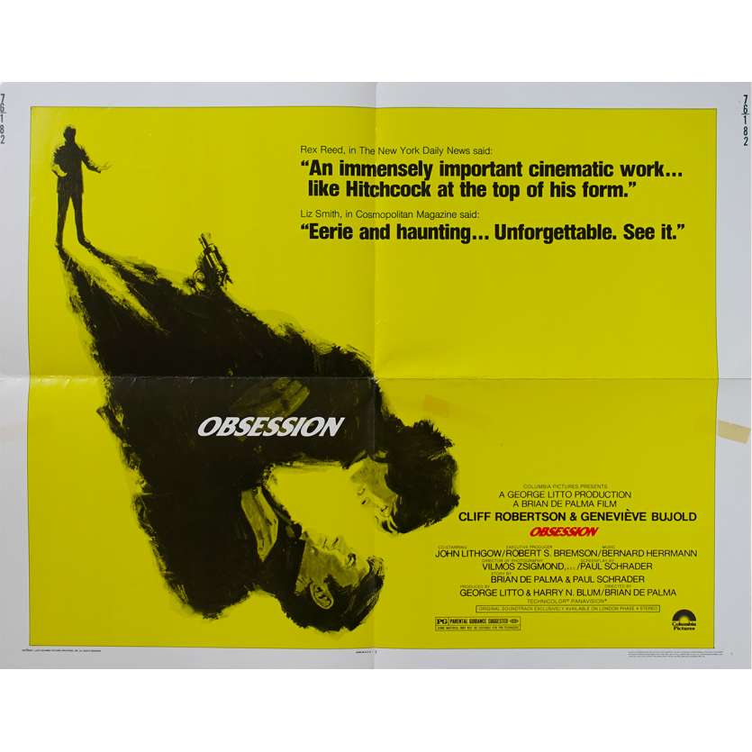 OBSESSION US Movie Poster - 21x28 in. - 1976 - Brian de Palma, Cliff Robertson