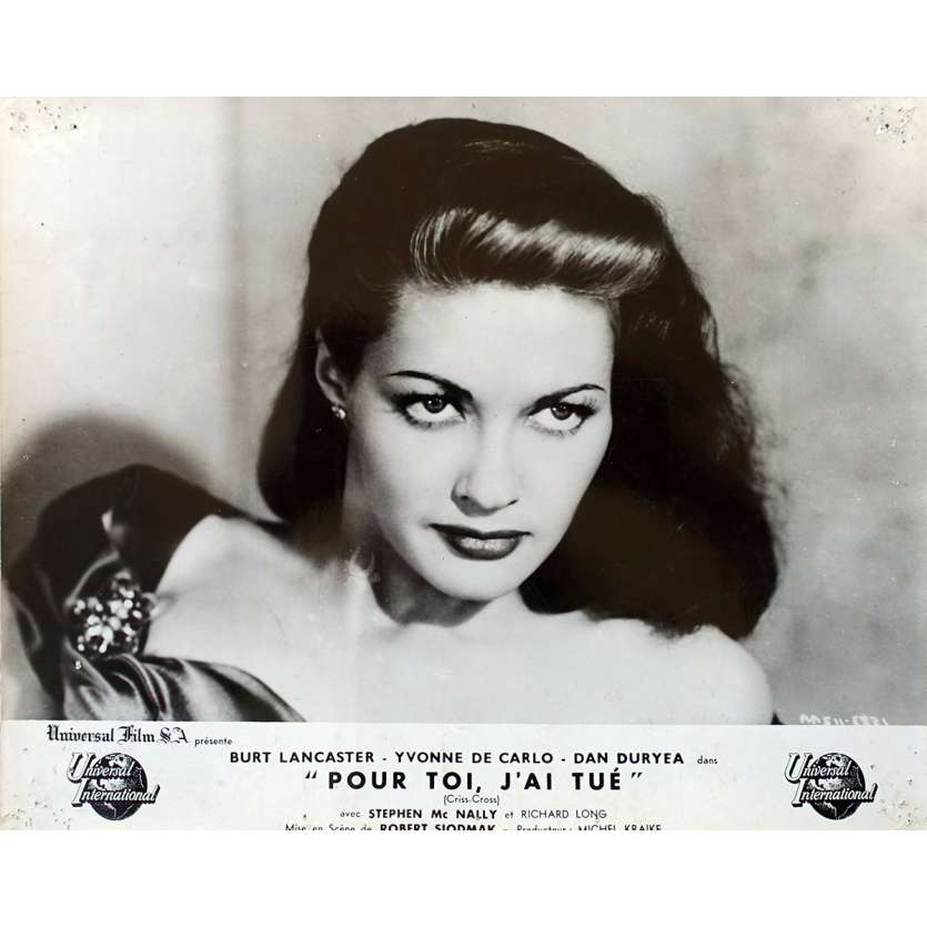 CRISS CROSS French Lobby Card  - 10x12 in. - 1949 - Robert Siodmak, Yvonne De Carlo