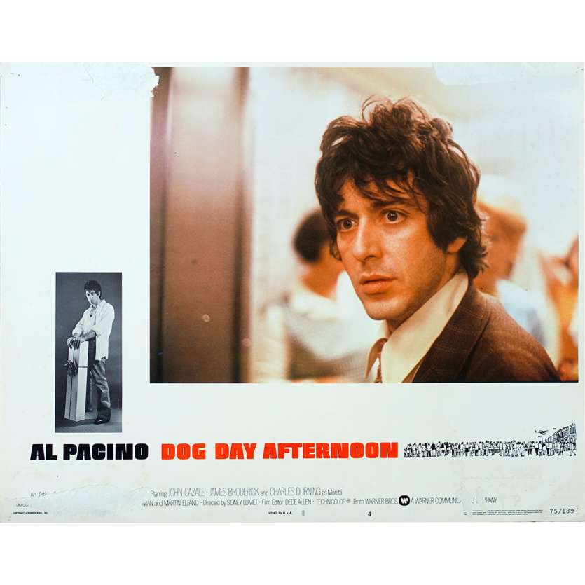 UN APRES MIDI DE CHIEN Photo de film N4 - 28x36 cm. - 1975 - Al Pacino, Sidney Lumet