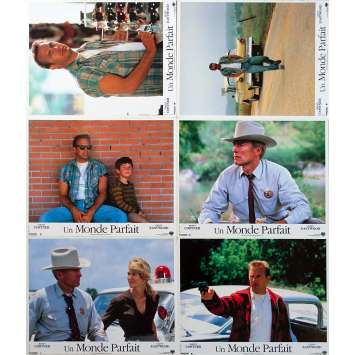 A PERFECT WORLD French Lobby Cards x6 - 9x12 in. - 1993 - Clint Eastwood, Kevin Costner