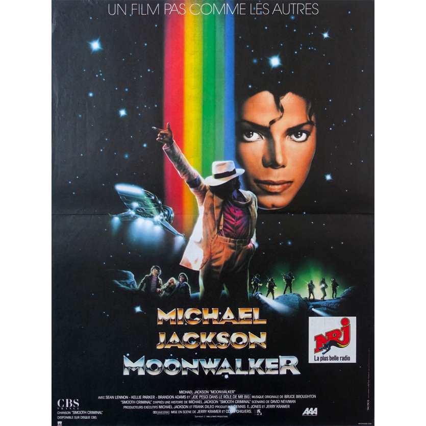 MOONWALKER French Movie Poster  - 15x21 in. - 1988 - Jerry Kramer, Michael Jackson