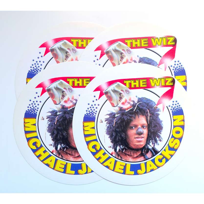 THE WIZ Autocollant x4 - 15x15 cm. - 1978 - Michael Jackson, Sidney Lumet