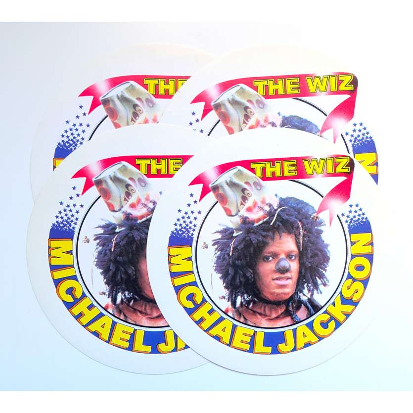 THE WIZ French Sticker x4 - 6x6 in. - 1978 - Sidney Lumet, Michael Jackson