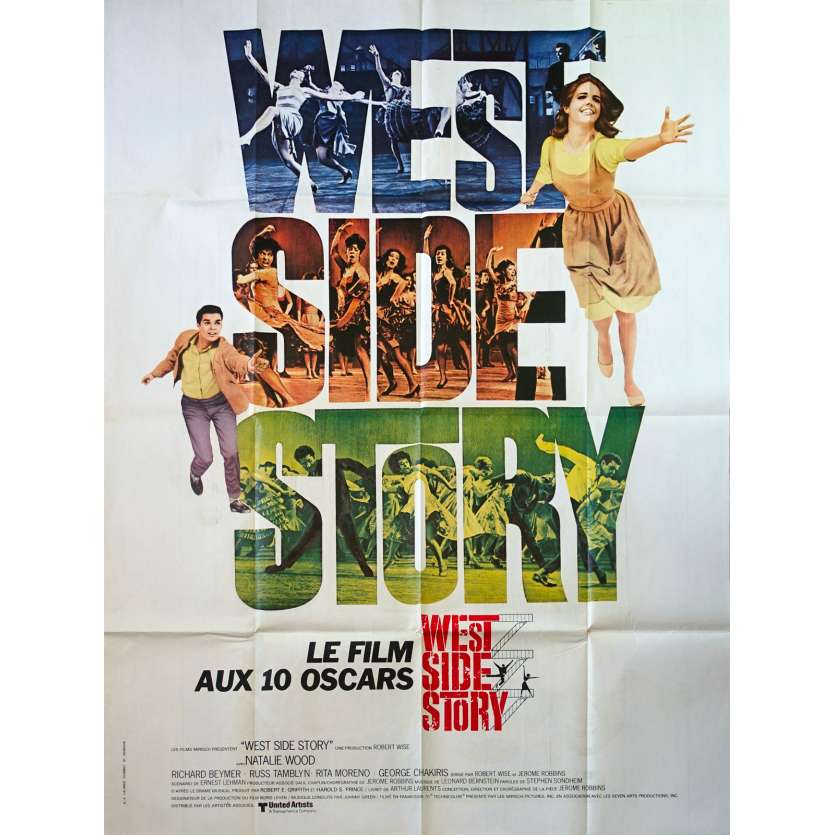 WEST SIDE STORY French Movie Poster - 47x63 in. - 1961 - Robert Wise, Natalie Wood