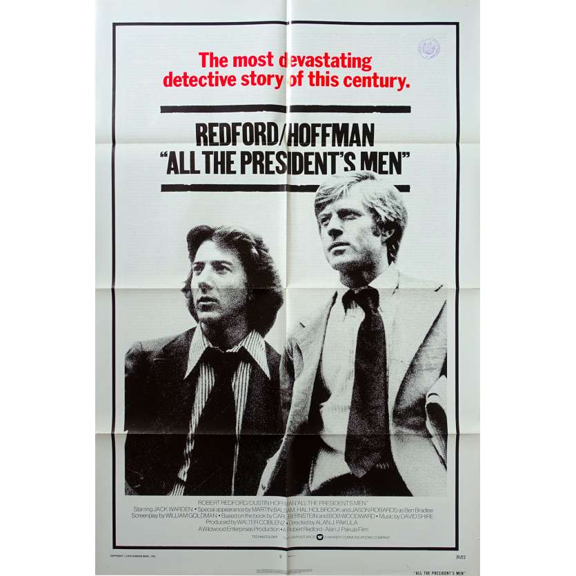 ALL THE PRESIDENT'S MEN US Movie Poster  29x41 - 1976 - Sidney J. Furie, Dustin Hoffmann