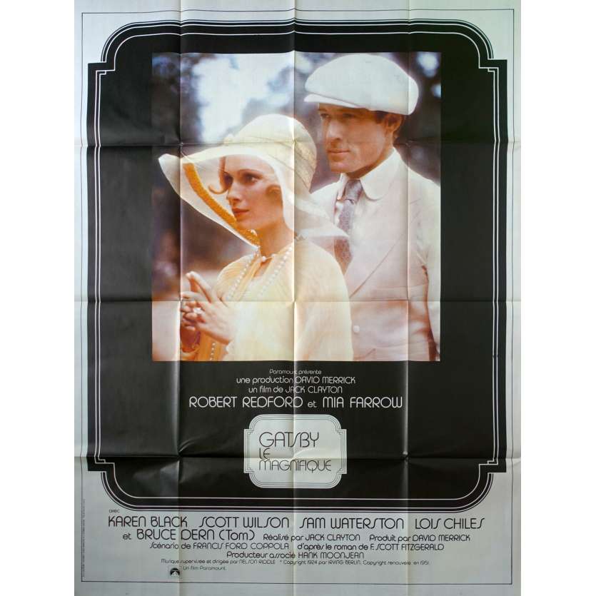 GATSBY LE MAGNIFIQUE Affiche de film - 120x160 cm. - 1974 - Warren Beatty, Jack Clayton