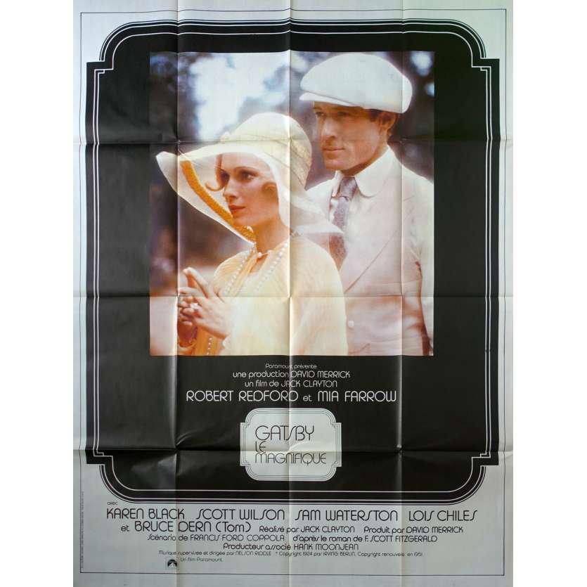 THE GREAT GATSBY French Movie Poster - 47x63 in. - 1974 - Jack Clayton, Warren Beatty