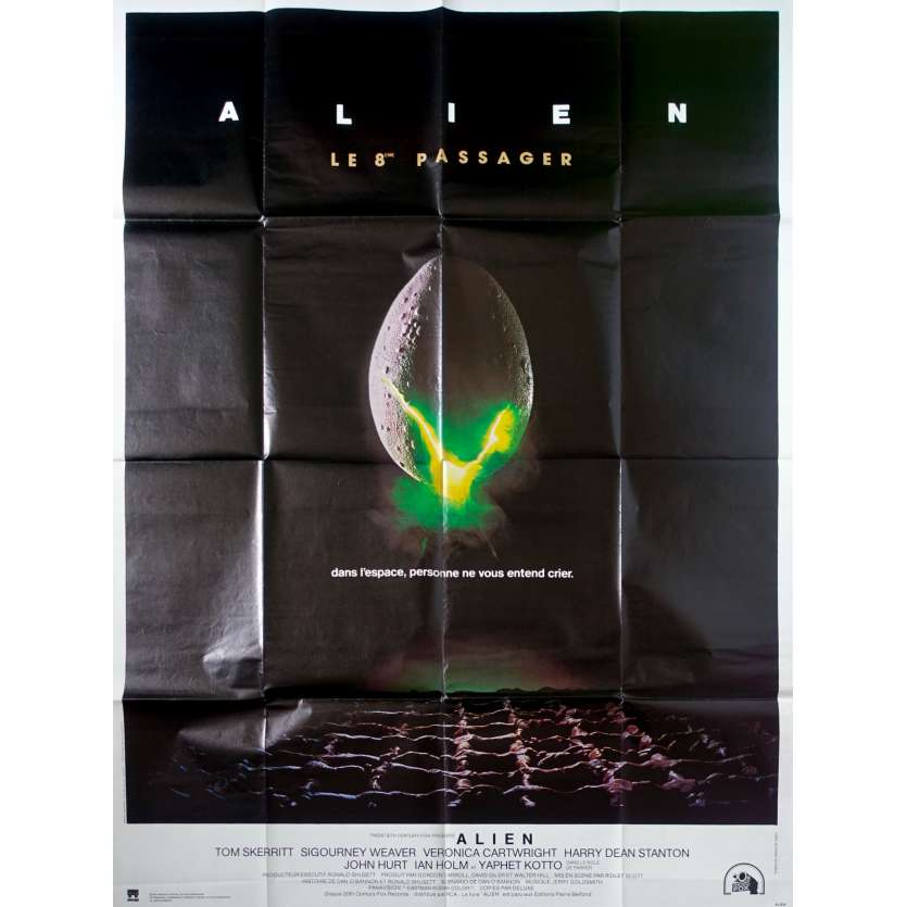ALIEN French Movie Poster - 47x63 in. - R1980 - Ridley Scott, Sigourney Weaver