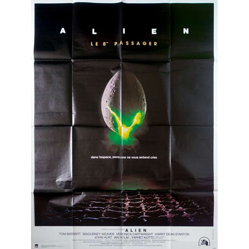 ALIEN French Movie Poster  - 47x63 in. - R1980 - Ridley Scott, Sigourney Weaver