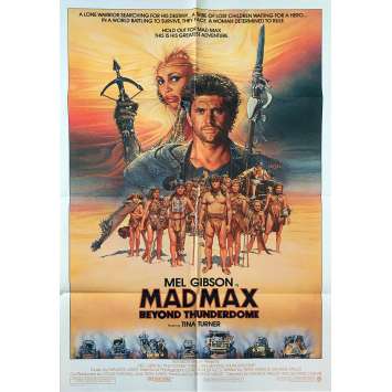 MAD MAX BEYOND THUNDERDOME US Movie Poster - 27x40 in. - 1985 - George Miller, Mel Gibson, Tina Turner