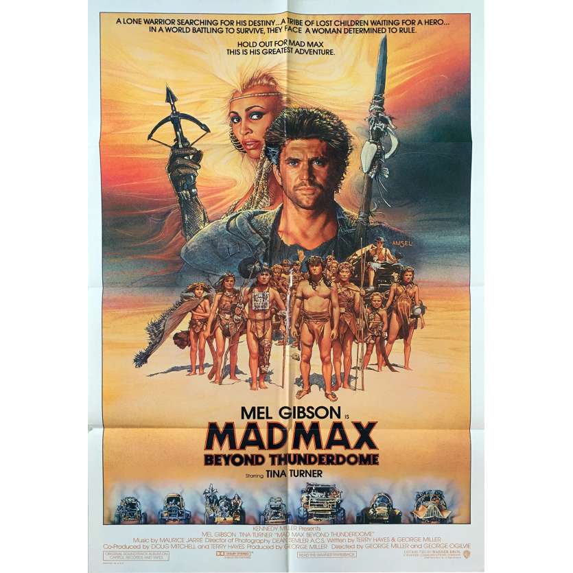 MAD MAX 3 Affiche de film - 69x102 cm. - 1985 - Mel Gibson, Tina Turner, George Miller