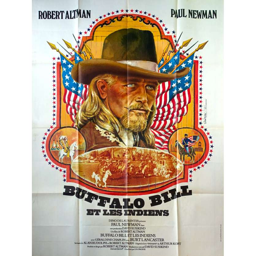 BUFFALO BILL ET LES INDIENS Affiche de film  - 120x160 cm. - 1976 - Paul Newman, Robert Altman
