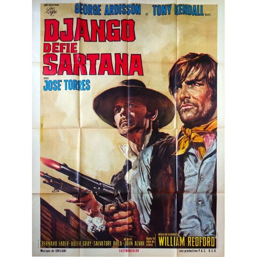 DJANGO DEFIE SARTANA Affiche de film - 120x160 cm. - 1970 - George Ardisson, Pasquale Squitieri