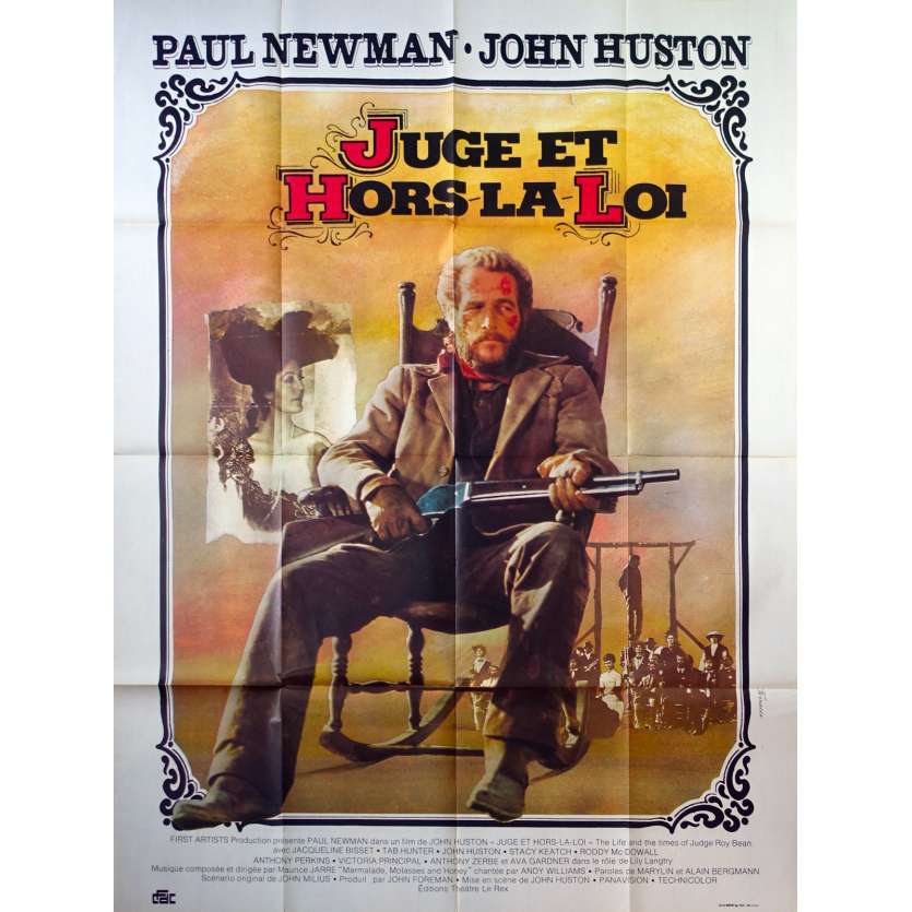 THE LIFE AND TIME OF JUDGE ROY BEAN French Movie Poster - 47x63 in. - 1972 - John Huston, Paul Newman