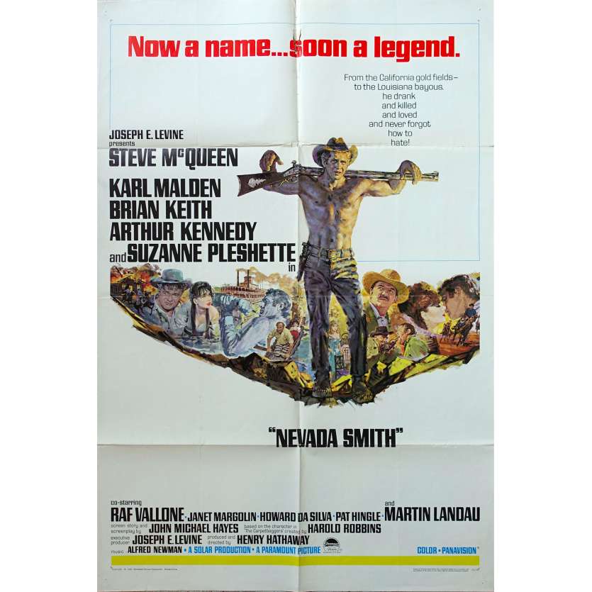NEVADA SMITH Affiche de film - 69x102 cm. - 1966 - Steve McQueen, Henry Hathaway