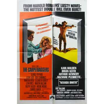 NEVADA SMITH / THE CARPETBAGGERS US Movie Poster - 27x40 in. - 1966 - Henry Hathaway, Steve McQueen