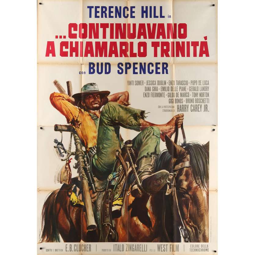 TRINITY IS STILL MY NAME Italian Movie Poster - 55x70 in. - 1971 - Enzo Barboni, Terence Hill, Bud Spencer