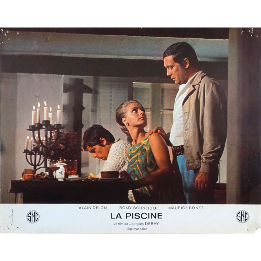 SWIMMING POOL French Lobby Card N01 - 9x12 in. - 1969 - Jacques Deray, Alain Delon, Romy Schneider
