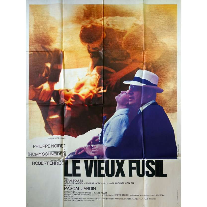 OLD GUN French Movie Poster - 47x63 in. - 1976 - Robert Enrico, Romy Schneider