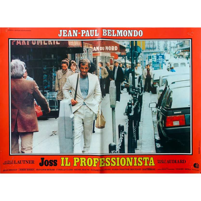 THE PROFESSIONAL Italian Photobusta Poster - 18x26 in. - 1981 - Georges Lautner, Jean-Paul Belmondo