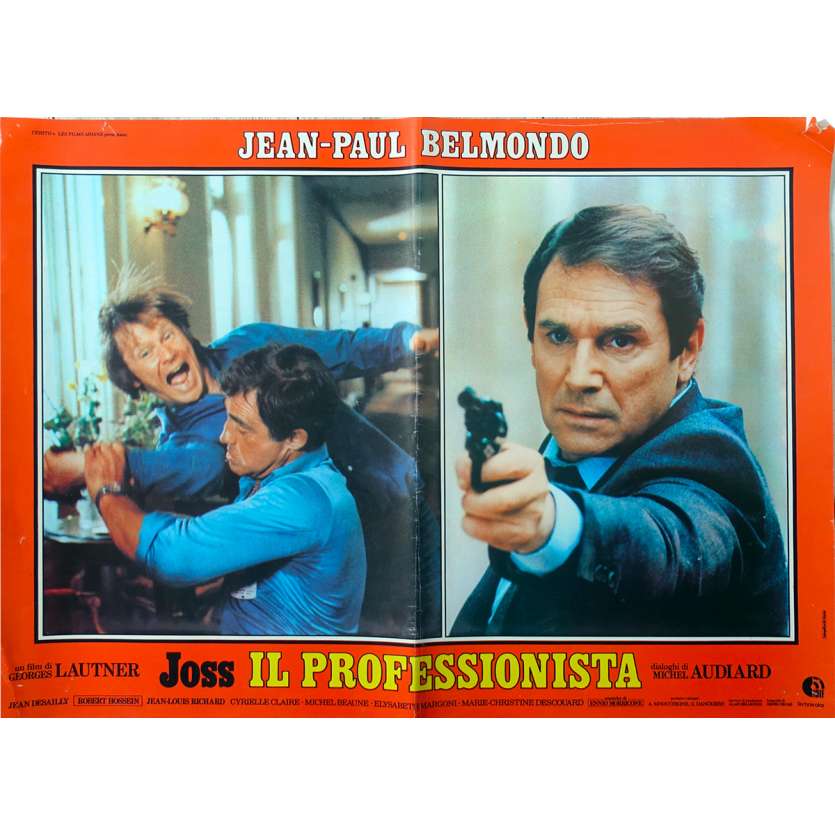 THE PROFESSIONAL Italian Photobusta Poster - 18x26 in. - 1981 - Georges Lautner, Jean-Paul Belmondo