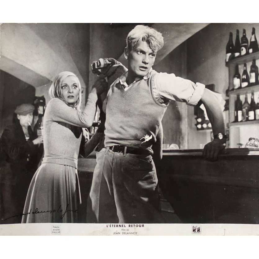 THE ETERNAL RETURN Original Lobby Card SIGNED by Madeleine Sologne N2 - 10x12 in. - 1943 - Jean Marais