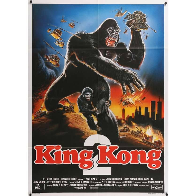 KING KONG 2 Affiche de film  - 100x140 cm. - 1976 - Fay Wray, John Guillermin