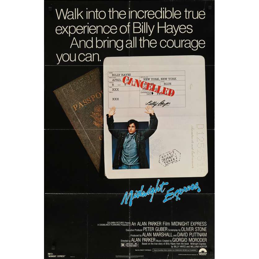 MIDNIGHT EXPRESS US Movie Poster - 27x40 in. - 1978 - Alan Parker, Brad Davis