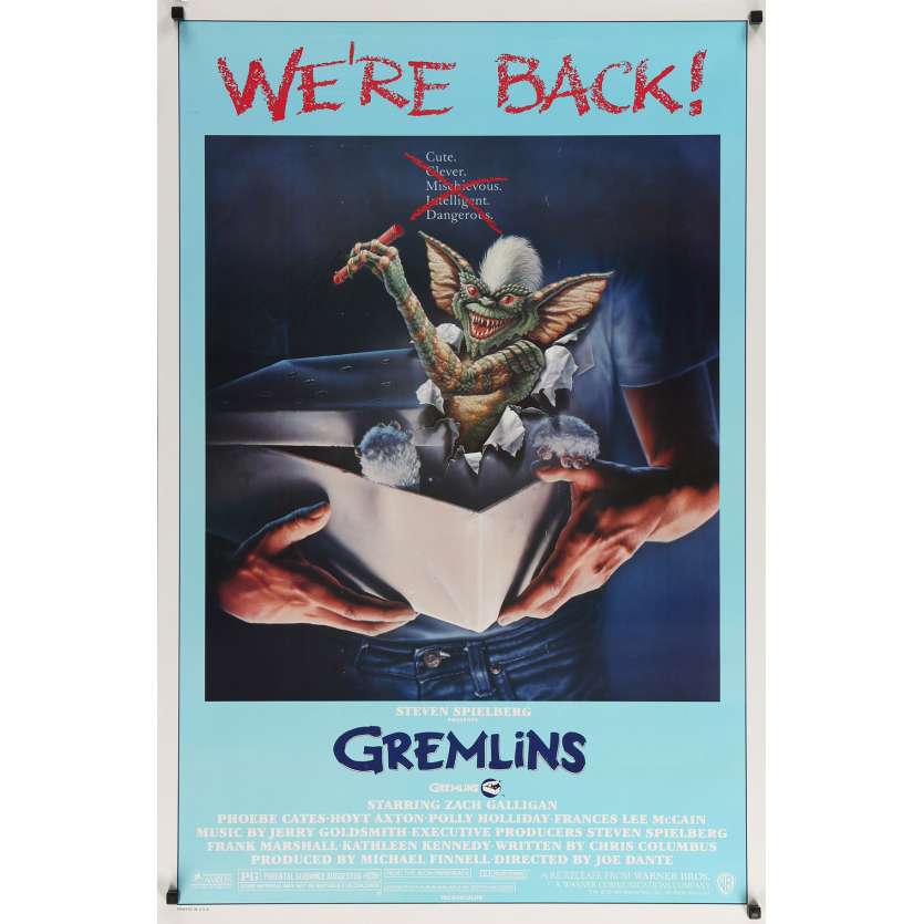 GREMLINS Affiche de film  - 69x102 cm. - 1984 - Zach Galligan, Joe Dante