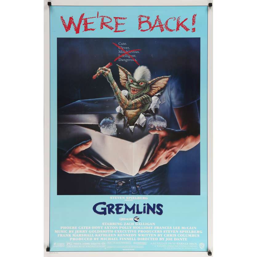 GREMLINS Affiche de film - 69x102 cm. - 1984 - Zach Galligan, Joe Dante