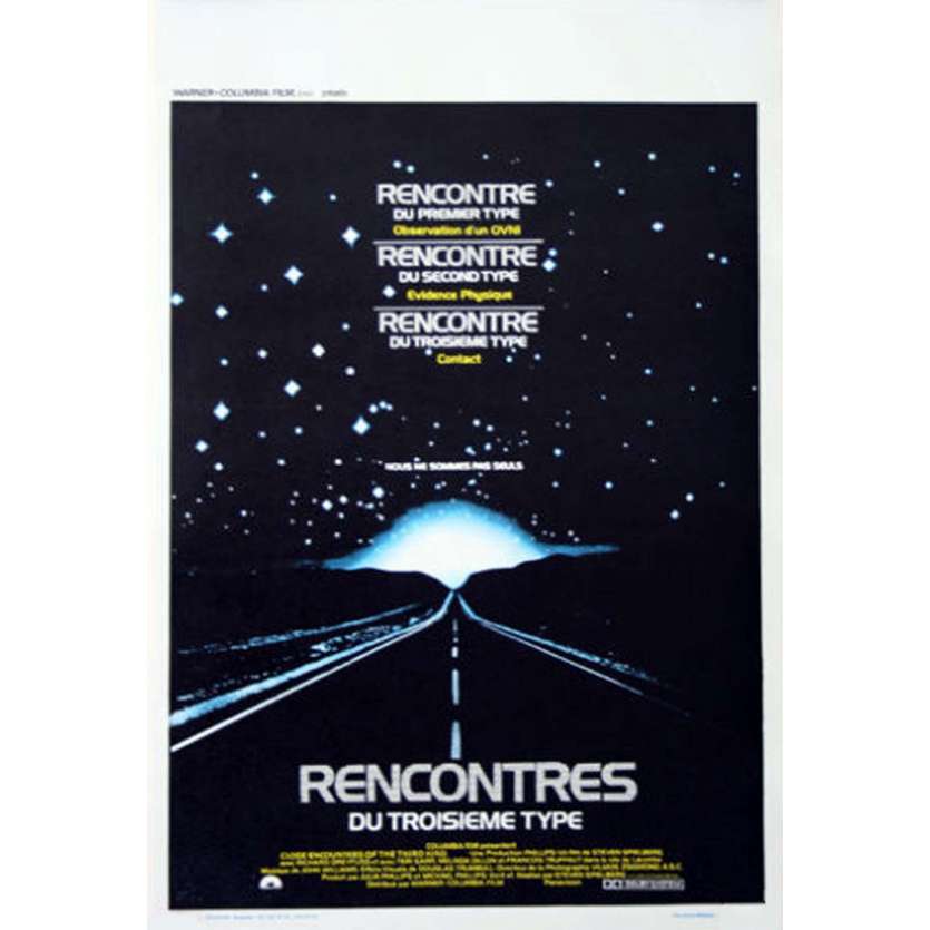 RENCONTRES DU 3e TYPE Affiche de film belge '77 Steven Speilberg