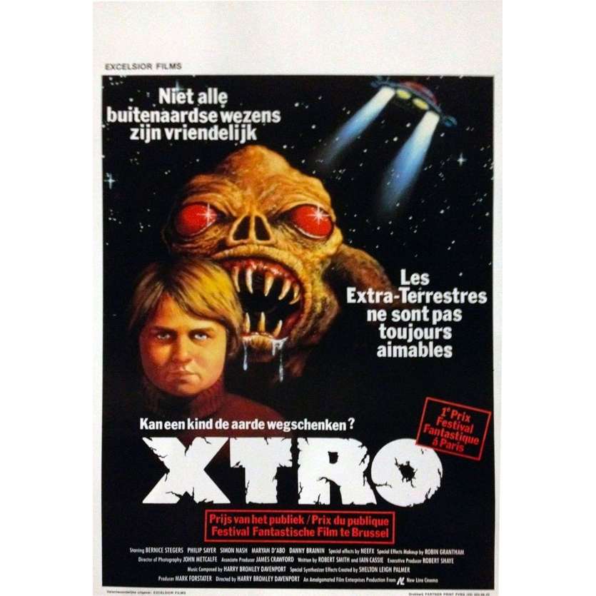 XTRO Belgian Movie Poster  14x22 - 1983 - Harry Davenport, Maryam D'Abo