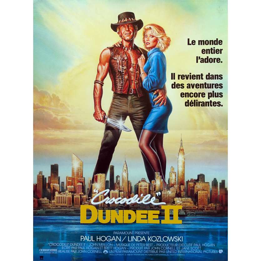 CROCODILE DUNDEE 2 Affiche de film  - 40x60 cm. - 1988 - Paul Hogan, John Cornell