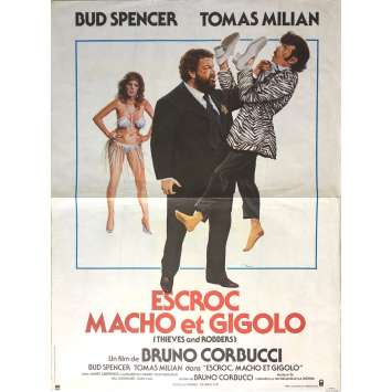 ESCROC MACHO ET RIGOLO Affiche de film - 40x60 cm. - 1983 - Bud Spencer, Bruno Corbucci