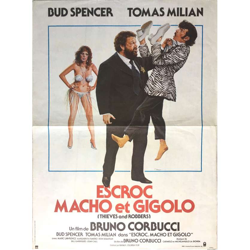 THIEVES AND ROBBERS Original Movie Poster - 15x21 in. - 1983 - Bruno Corbucci, Bud Spencer