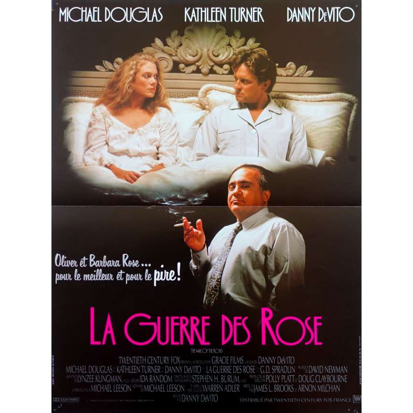 LA GUERRE DES ROSE Affiche de film  - 40x60 cm. - 1989 - Michael Douglas, Kathleen Turner, Danny DeVito