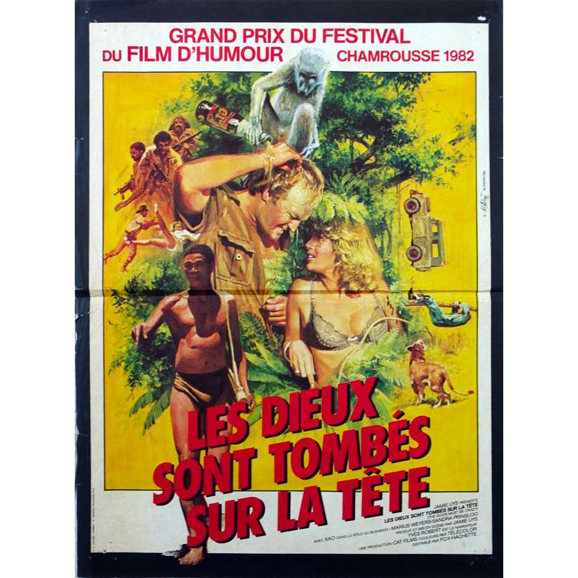 LES DIEUX SONT TOMBES SUR LA TETE Affiche de film  - 40x60 cm. - 1980 - Nixau, Jamie Uys