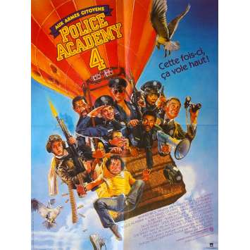 POLICE ACADEMY 4 Original Movie Poster - 15x21 in. - 1987 - Jim Drake, Steve Guttenberg