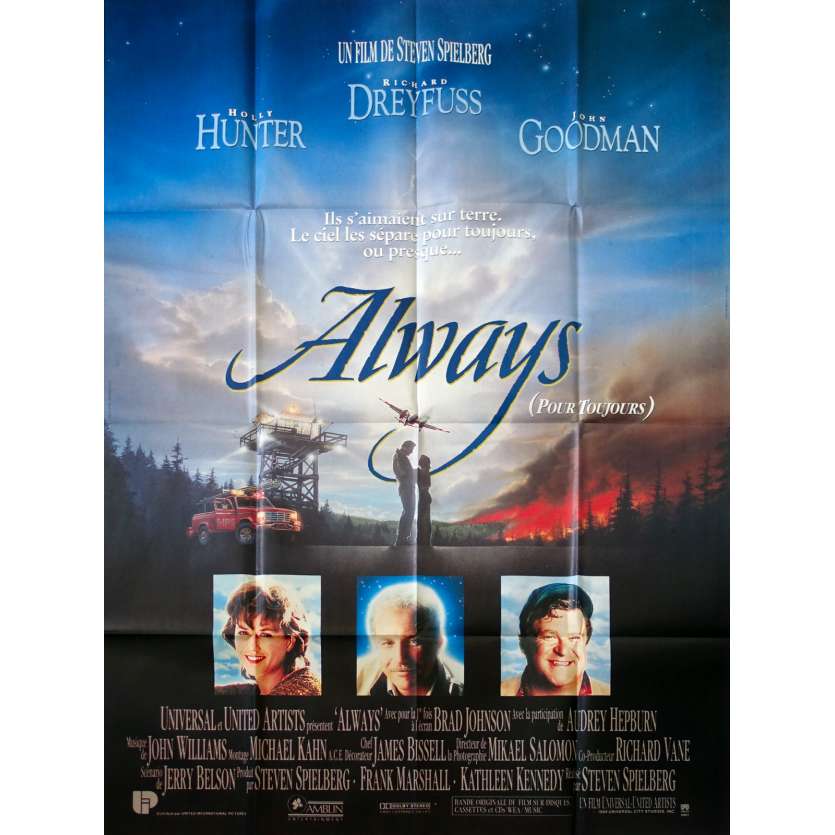 ALWAYS Original Movie Poster - 47x63 in. - 1989 - Steven Spielberg, Richard Dreyfuss
